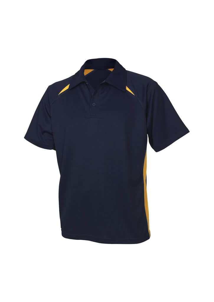 Kids Splice Short Sleeve Polo - P7700B Image Navy/Gold