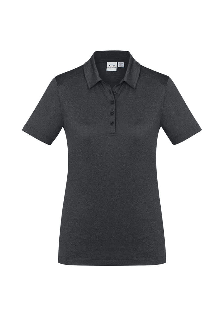 Womens Aero Short Sleeve Polo - P815LS Image Charcoal
