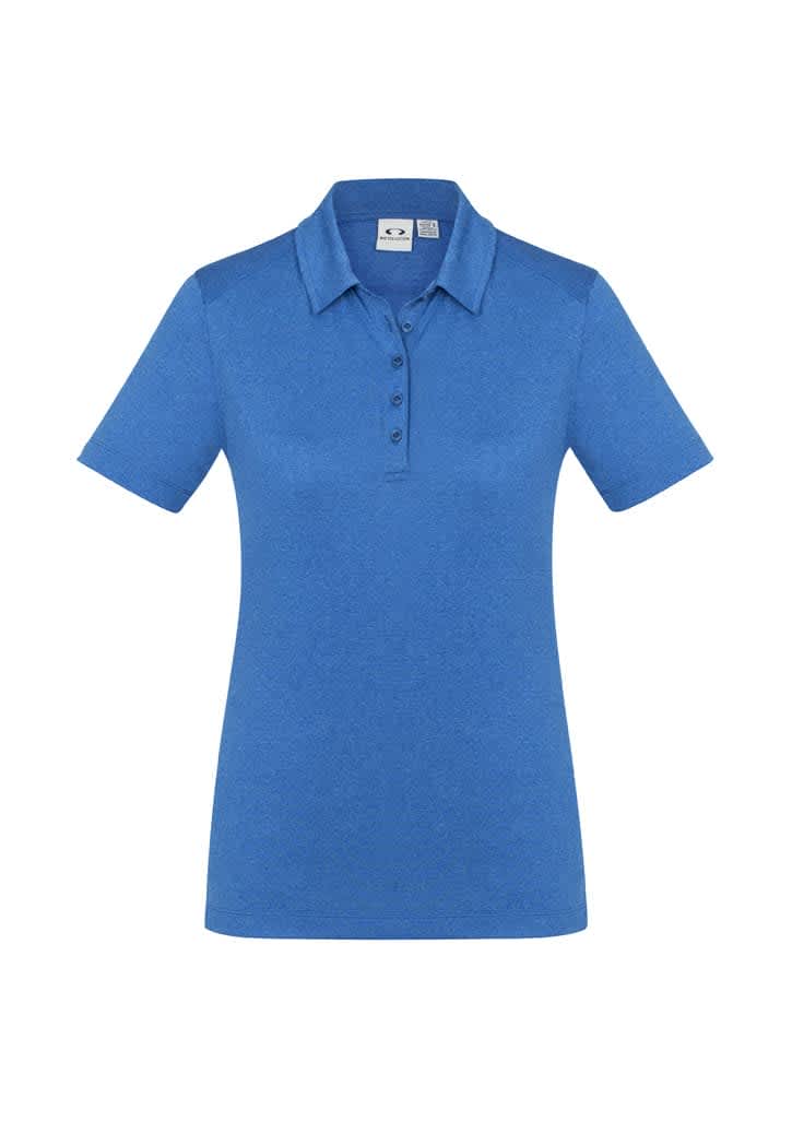 Womens Aero Short Sleeve Polo - P815LS Image Cyan