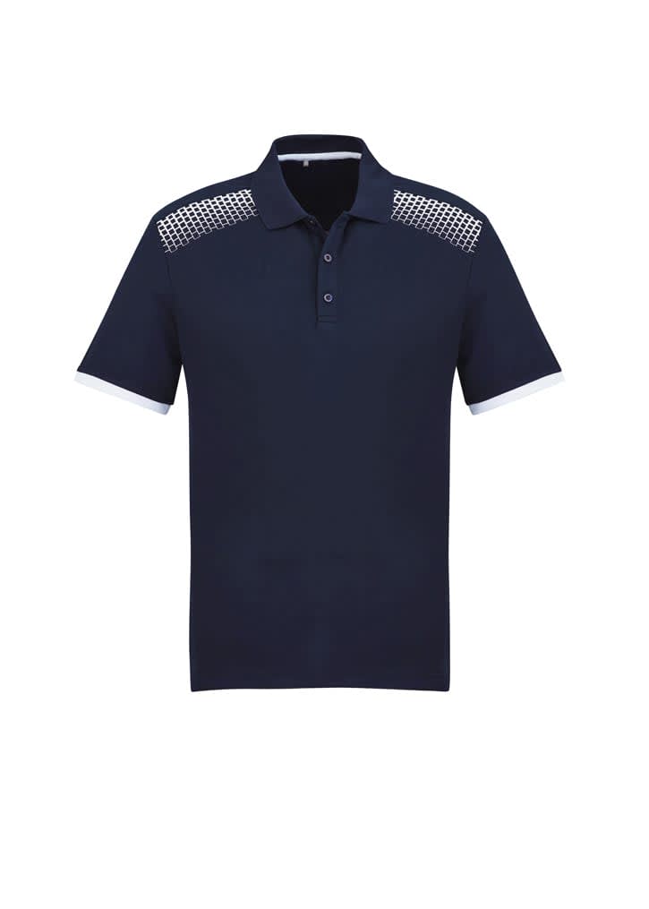 Mens Galaxy Short Sleeve Polo - P900MS Image Navy/White