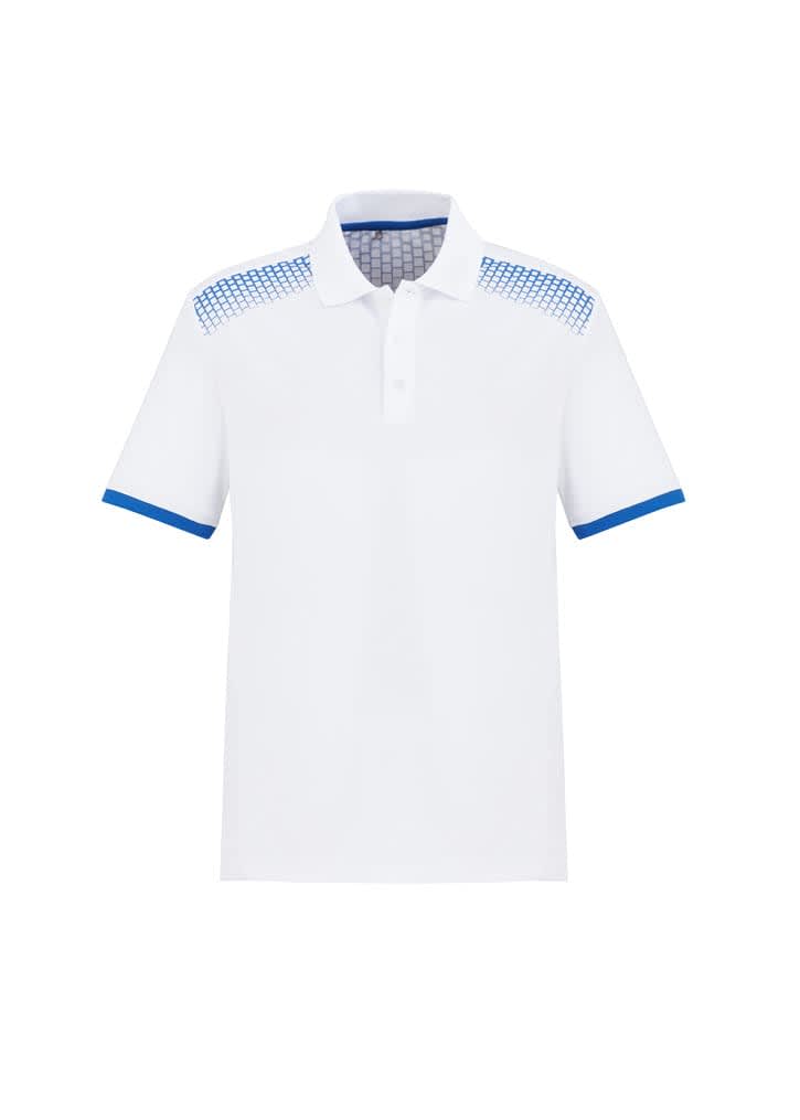 Mens Galaxy Short Sleeve Polo - P900MS Image White/Royal