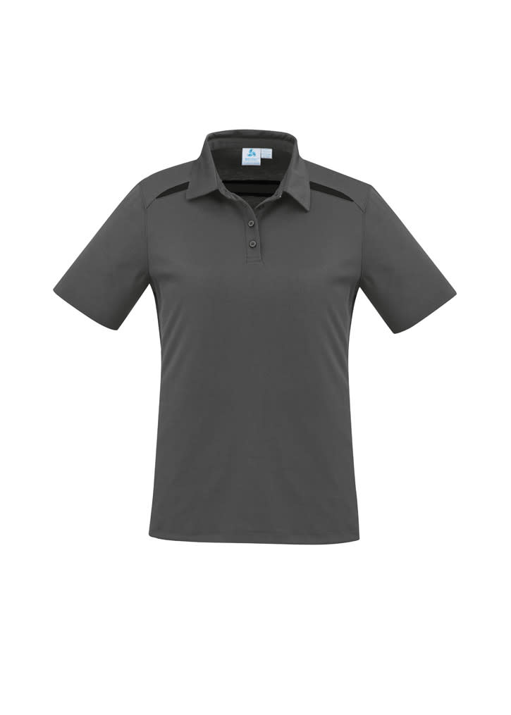 Womens Sonar Short Sleeve Polo - P901LS Image Grey/Black