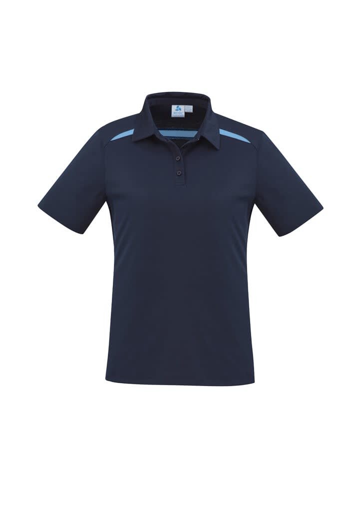 Womens Sonar Short Sleeve Polo - P901LS Image Navy/Sky