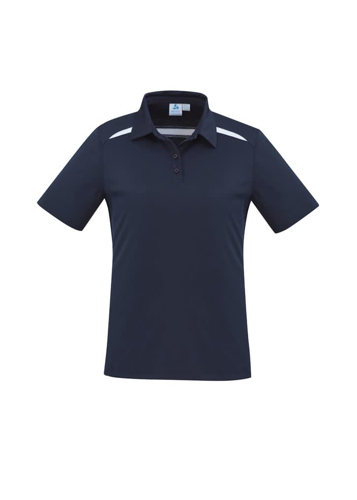 Womens Sonar Short Sleeve Polo - P901LS Image Navy/White