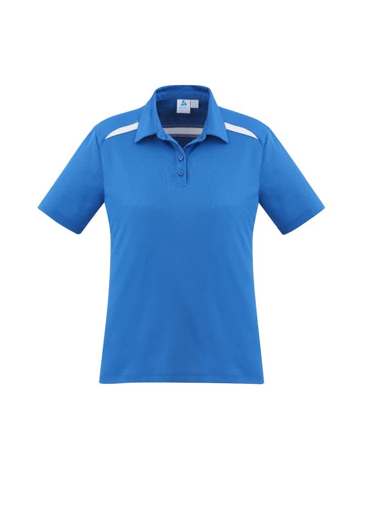 Womens Sonar Short Sleeve Polo - P901LS Image Royal/White