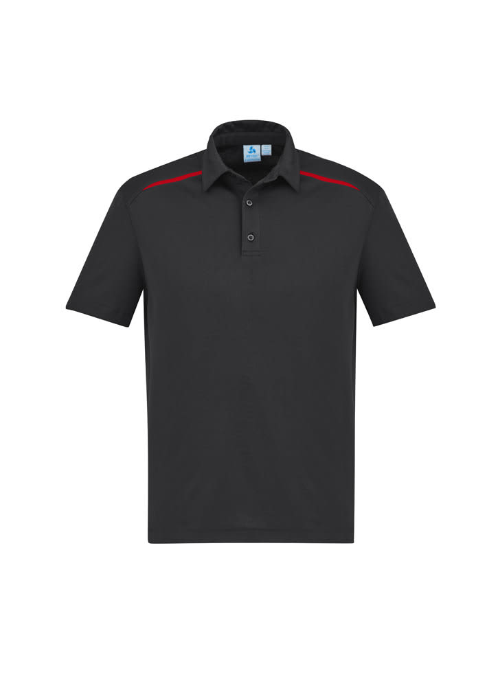 Mens Sonar Short Sleeve Polo - P901MS Image Black/Red