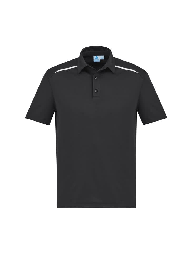 Mens Sonar Short Sleeve Polo - P901MS Image Black/White