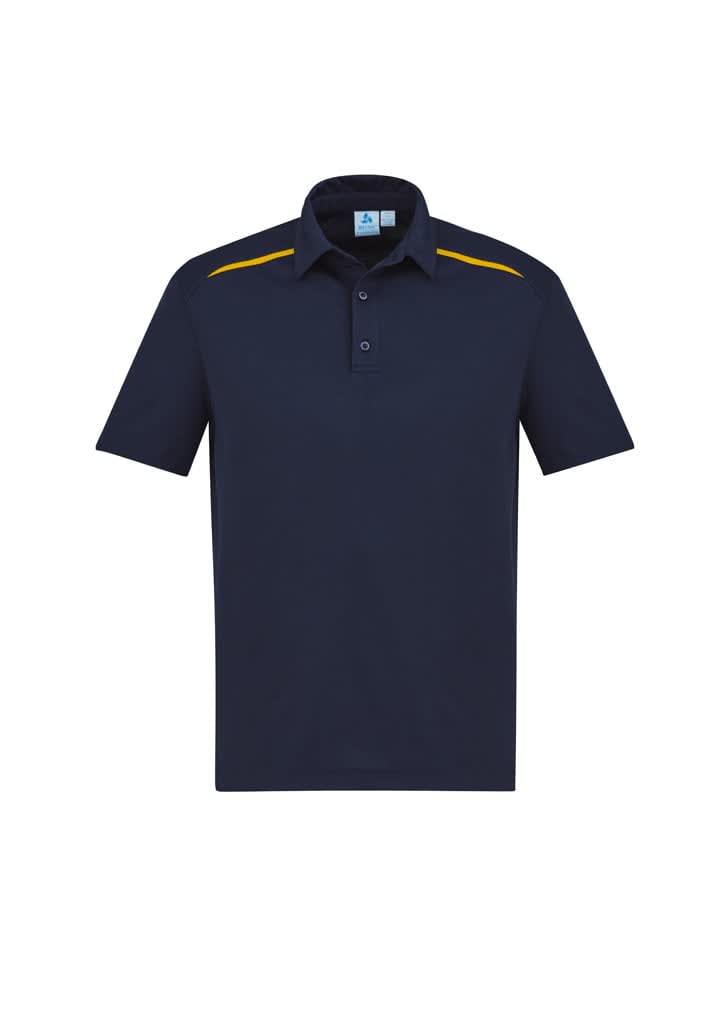 Mens Sonar Short Sleeve Polo - P901MS Image Navy/Gold