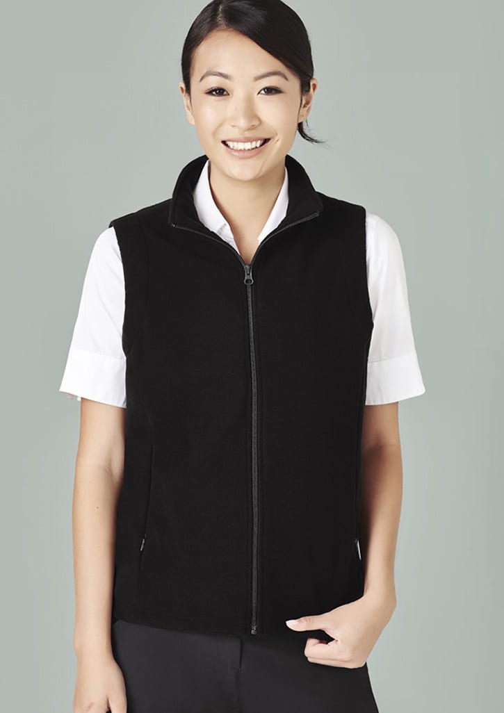 Womens Plain Micro Fleece Vest