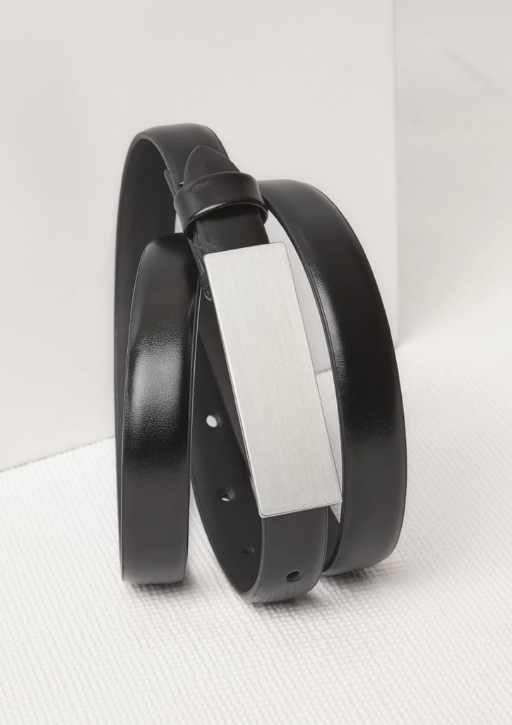 Womens Leather Belt - RA972L Image Black