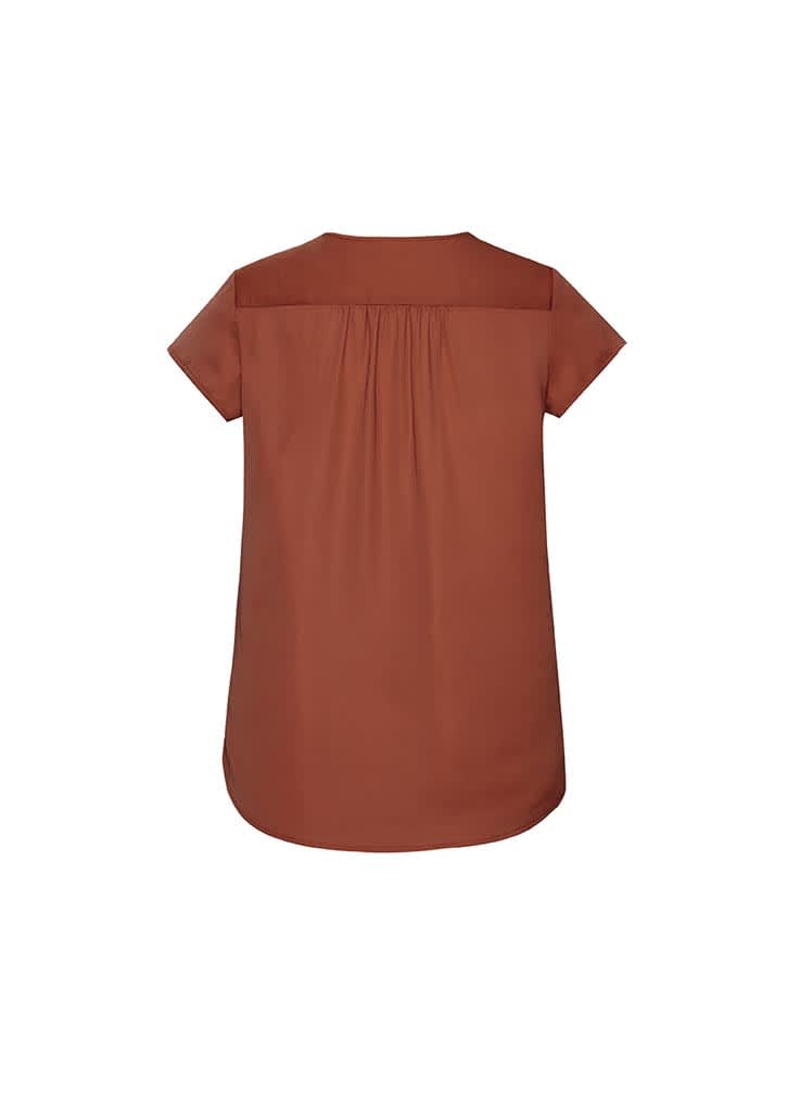 Womens Kayla V-Neck Pleat Blouse - RB967LS Image 