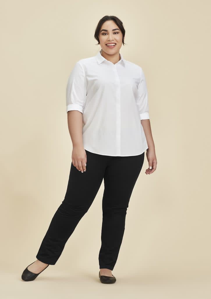 Womens Slim Leg Stretch Chino Pant - RGP263L Image Black