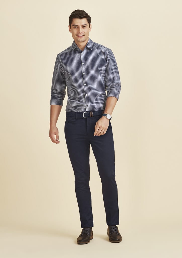 Mens Traveller Tapered Stretch Chino Pant - RGP263M Image Navy