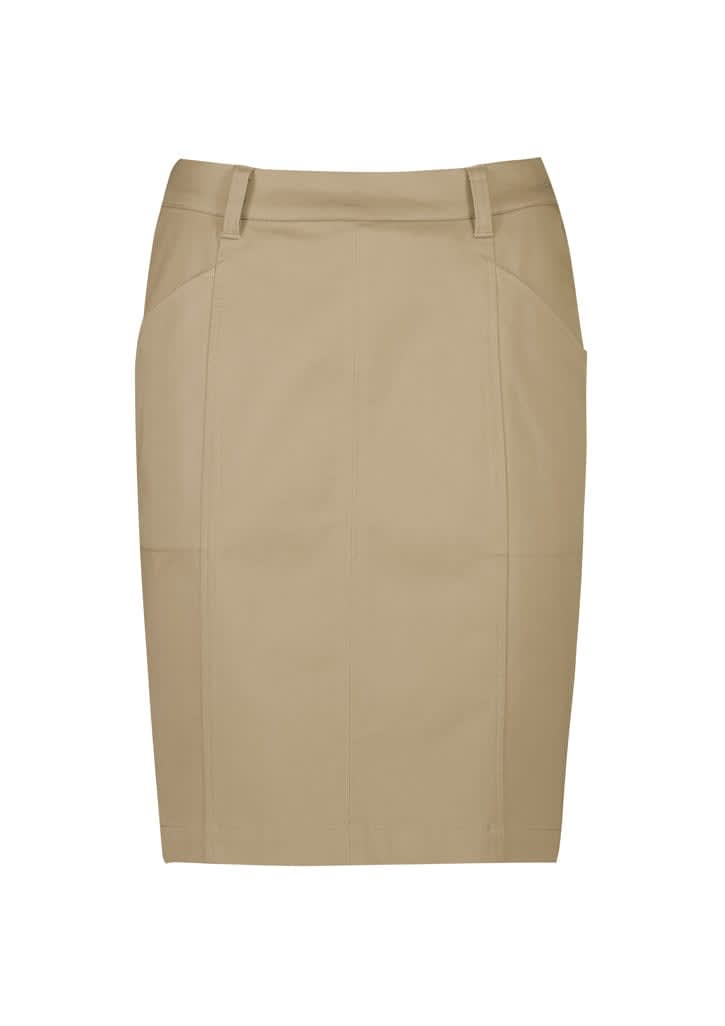 Womens Mid Waist Stretch Chino Skirt - RGS264L Image 