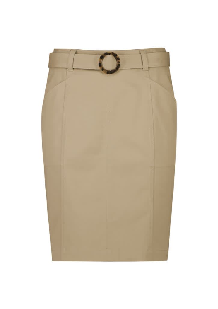 Womens Mid Waist Stretch Chino Skirt - RGS264L Image 