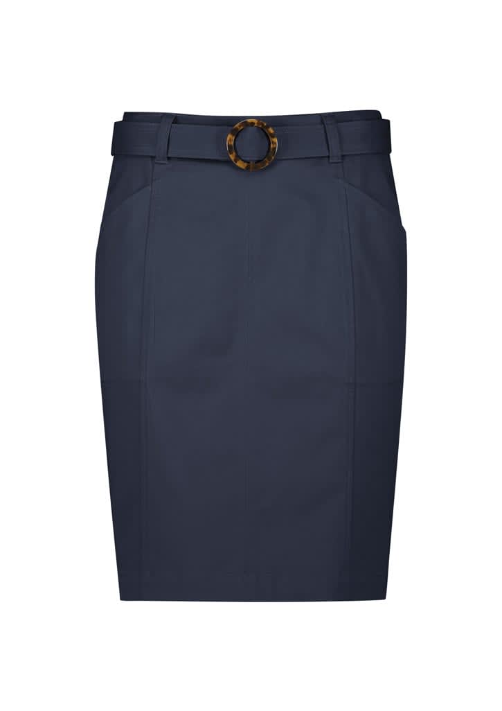 Womens Mid Waist Stretch Chino Skirt - RGS264L Image 