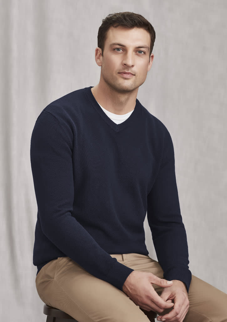 Mens Osaka Pineapple Knit Jumper - RJP266M Image Navy
