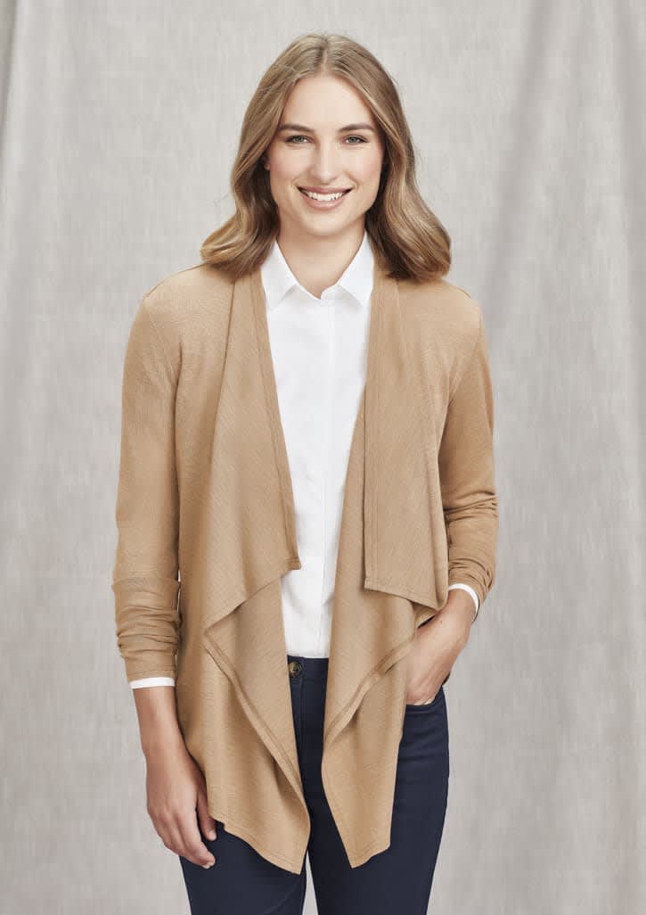 Womens Sofia Waterfall Cardigan - RLC267L Image Camel