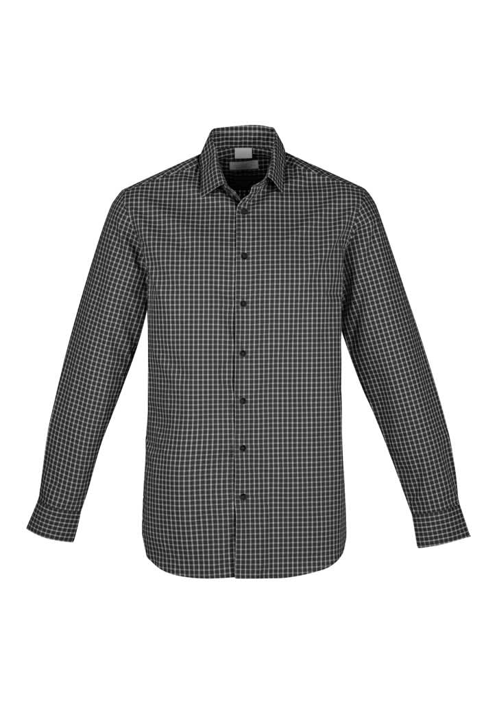 Mens Noah Long Sleeve Shirt - RS070ML Image Black/White