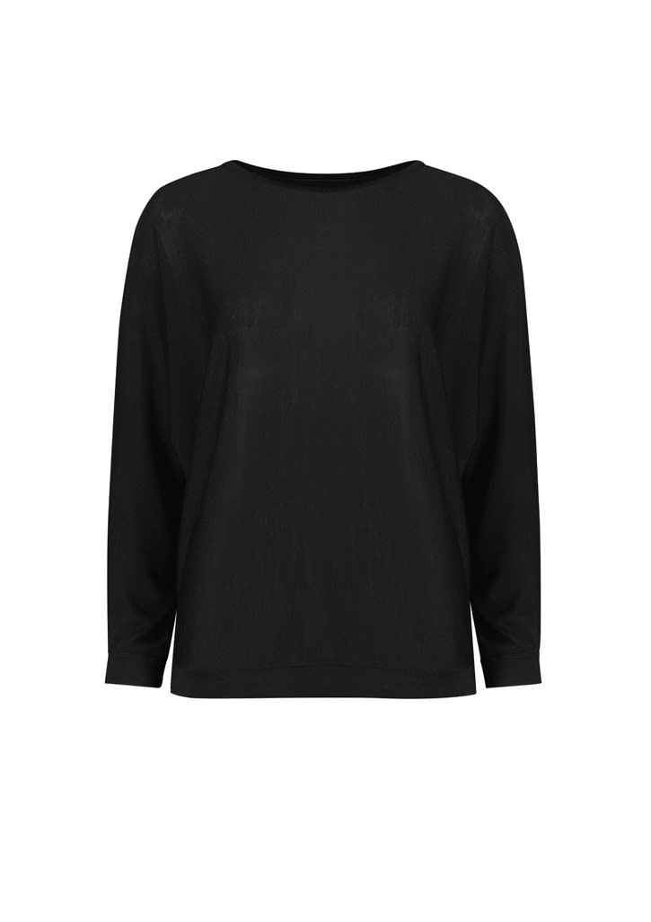 Womens Skye Batwing Sweater Top - RSW370L Image Black