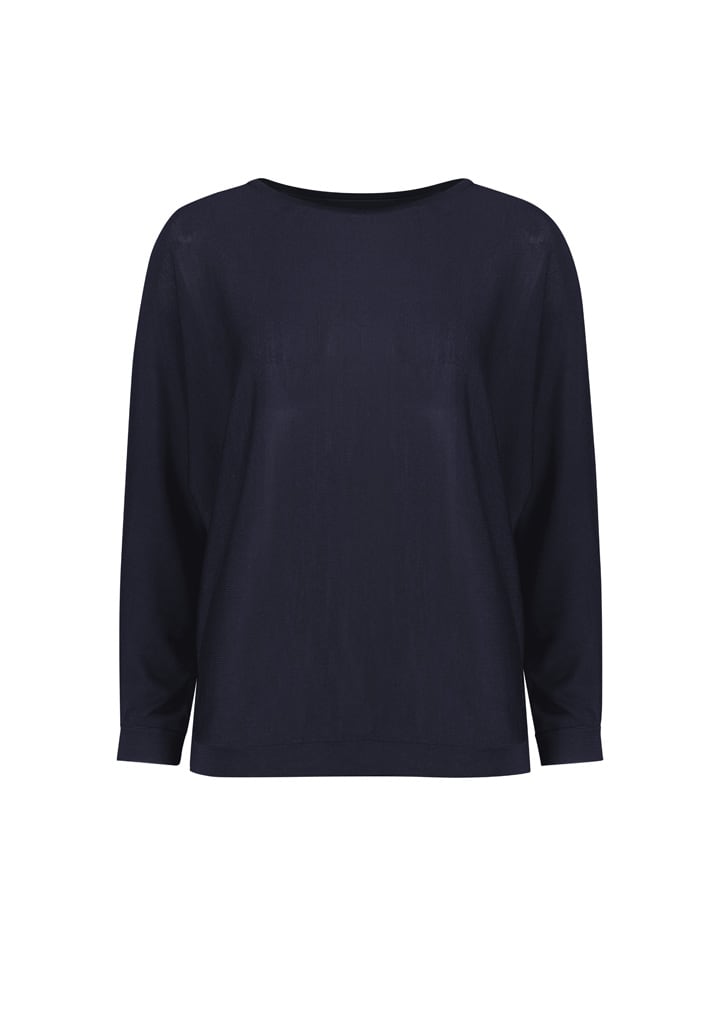 Womens Skye Batwing Sweater Top - RSW370L Image Navy