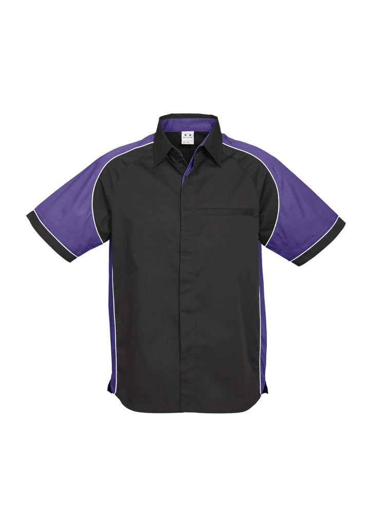Mens Nitro Shirt - S10112 Image Black/Purple/White
