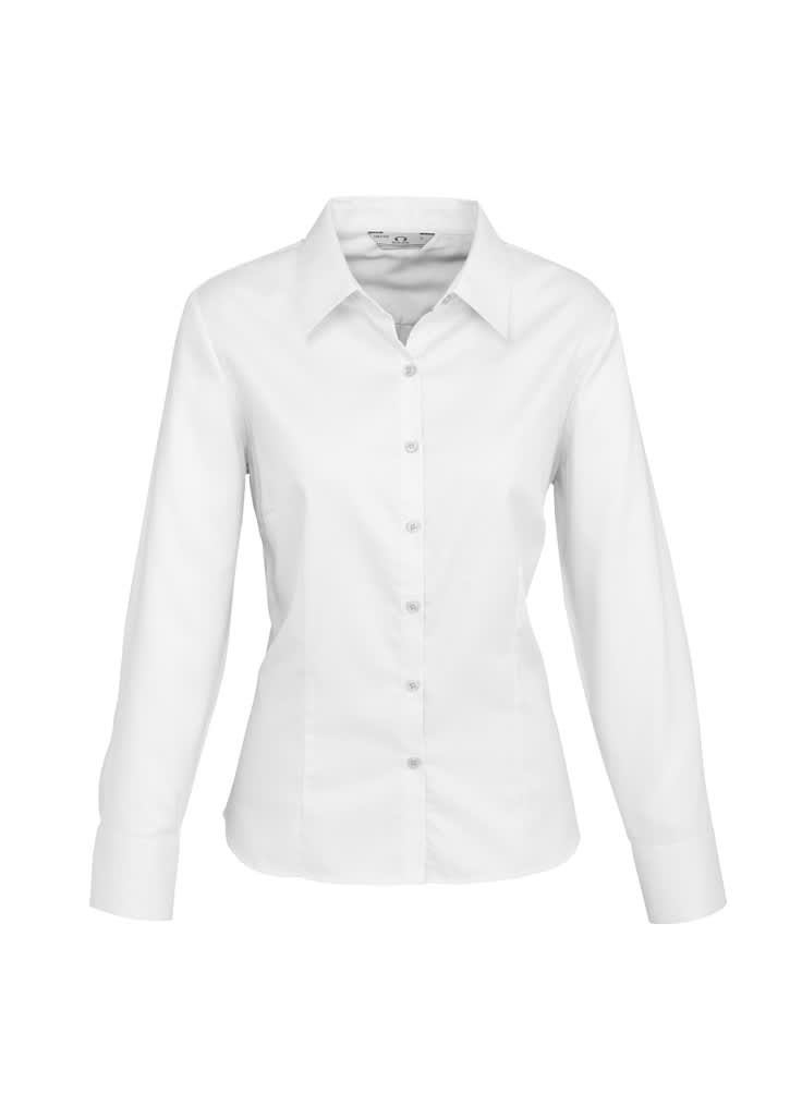 Womens Luxe Long Sleeve Shirt - S118LL Image White