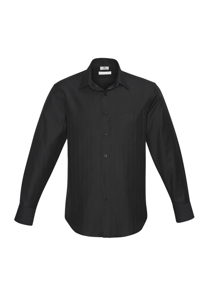 Mens Preston Long Sleeve Shirt - S312ML Image Black