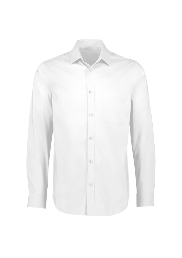 Mens Mason Classic Long Sleeve Shirt - S334ML Image White