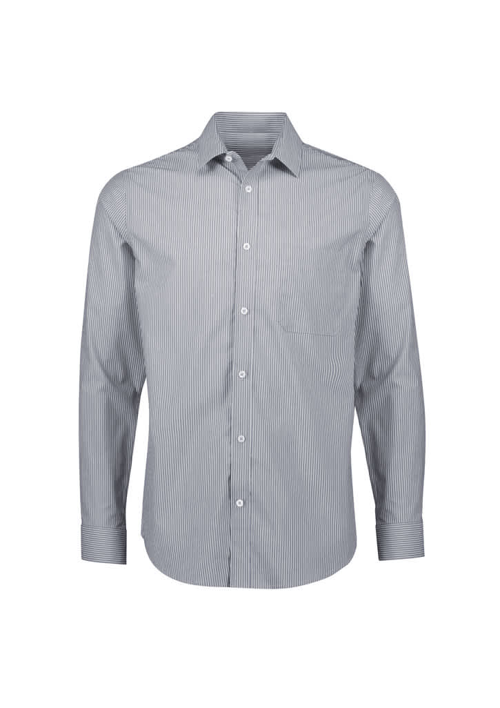 Mens Conran Classic Long Sleeve Shirt - S336ML Image Slate/White