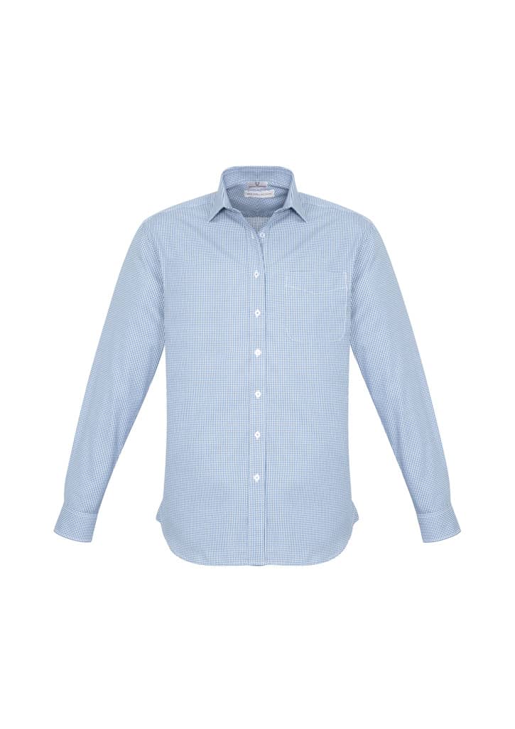 Mens Ellison Long Sleeve Shirt - S716ML Image Blue