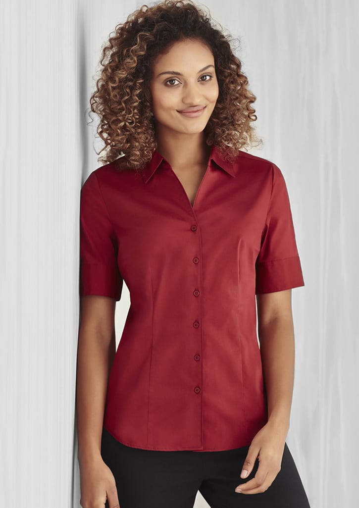 Monaco Ladies Short Sleeve Shirt - S770LS Image Cherry