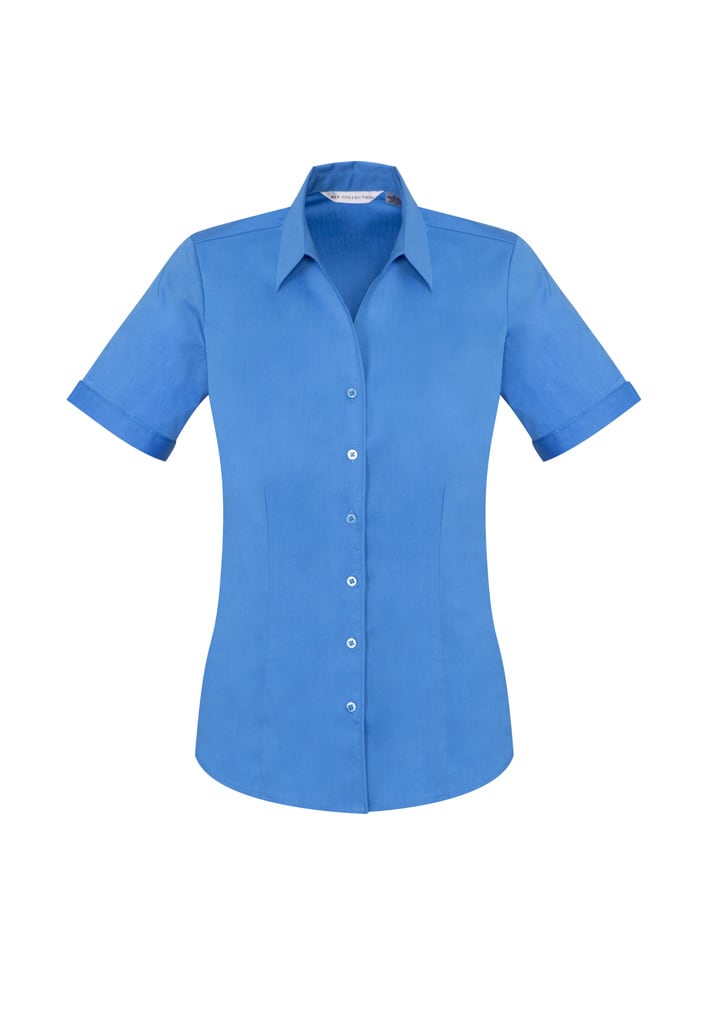 Monaco Ladies Short Sleeve Shirt - S770LS Image Cyan