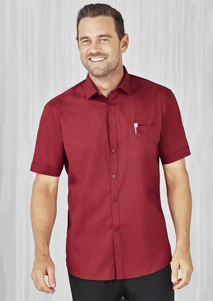 Monaco Mens Short Sleeve Shirt - S770MS Image Cherry