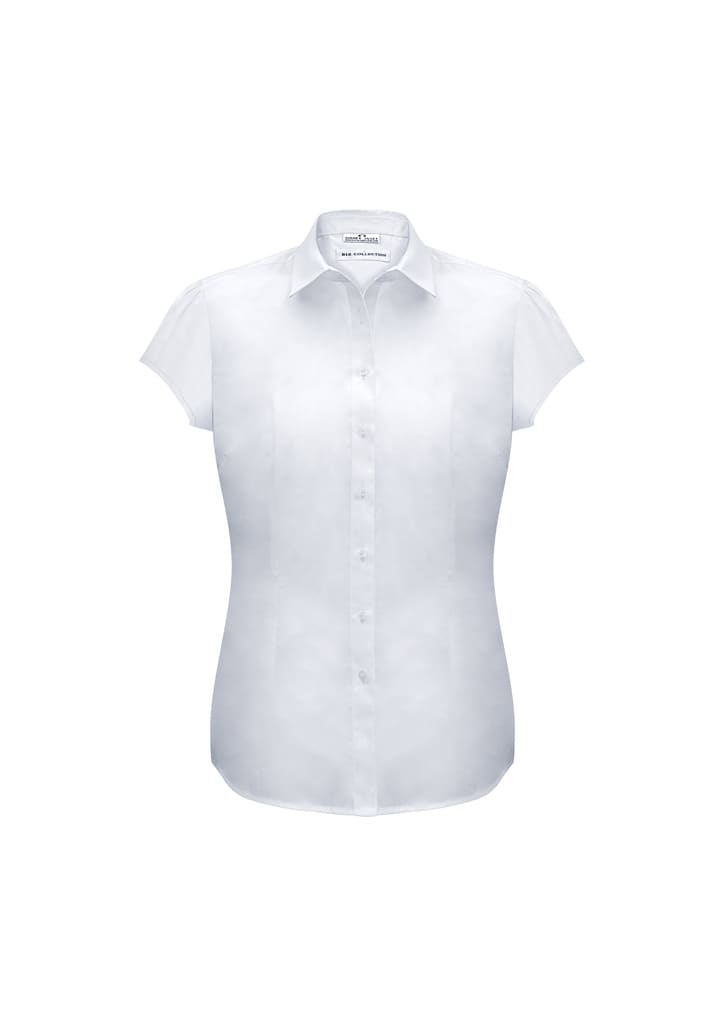Womens Euro Short Sleeve Shirt - S812LS Image White