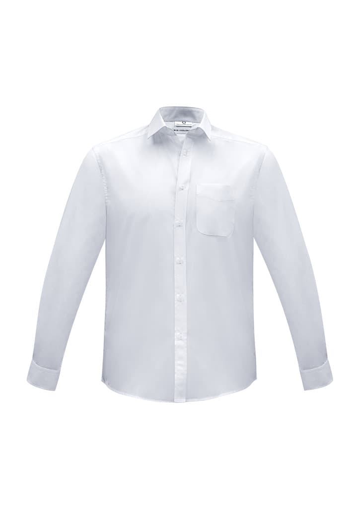 Mens Euro Long Sleeve Shirt - S812ML Image White