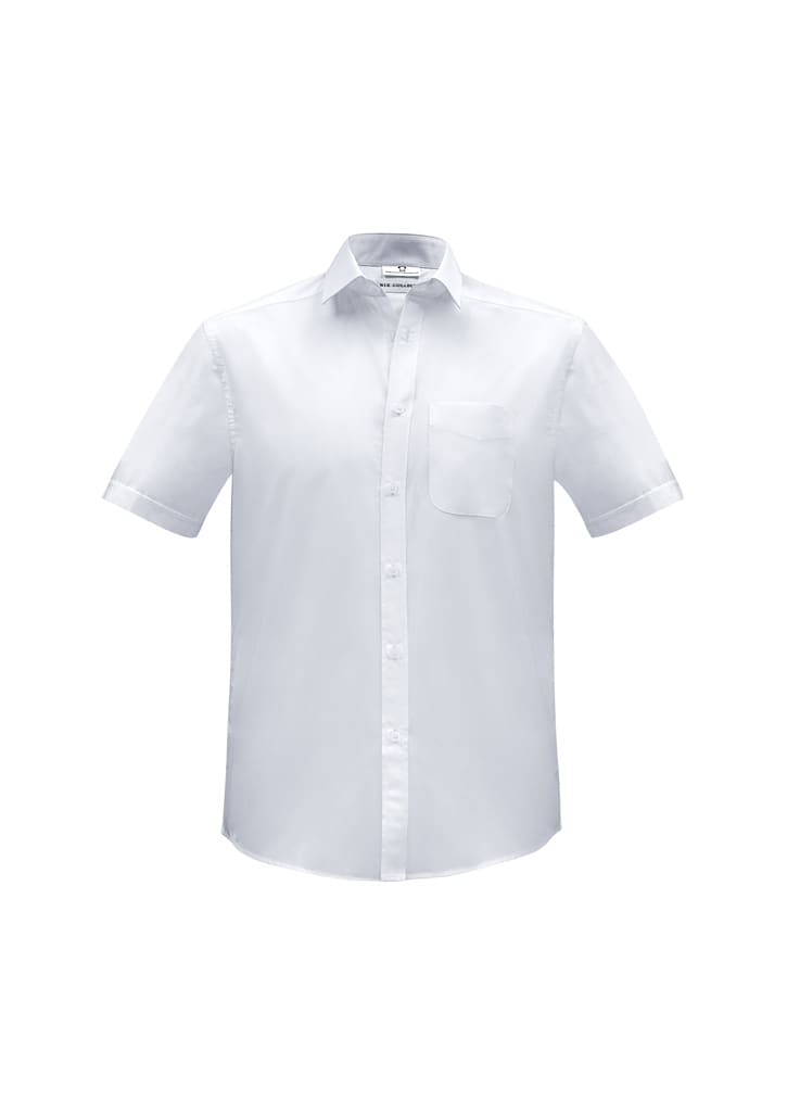 Mens Euro Short Sleeve Shirt - S812MS Image White