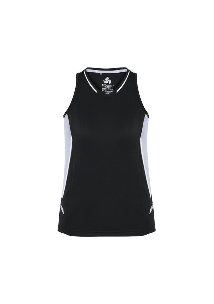 Womens Renegade Singlet - SG702L Image Black/White/Silver