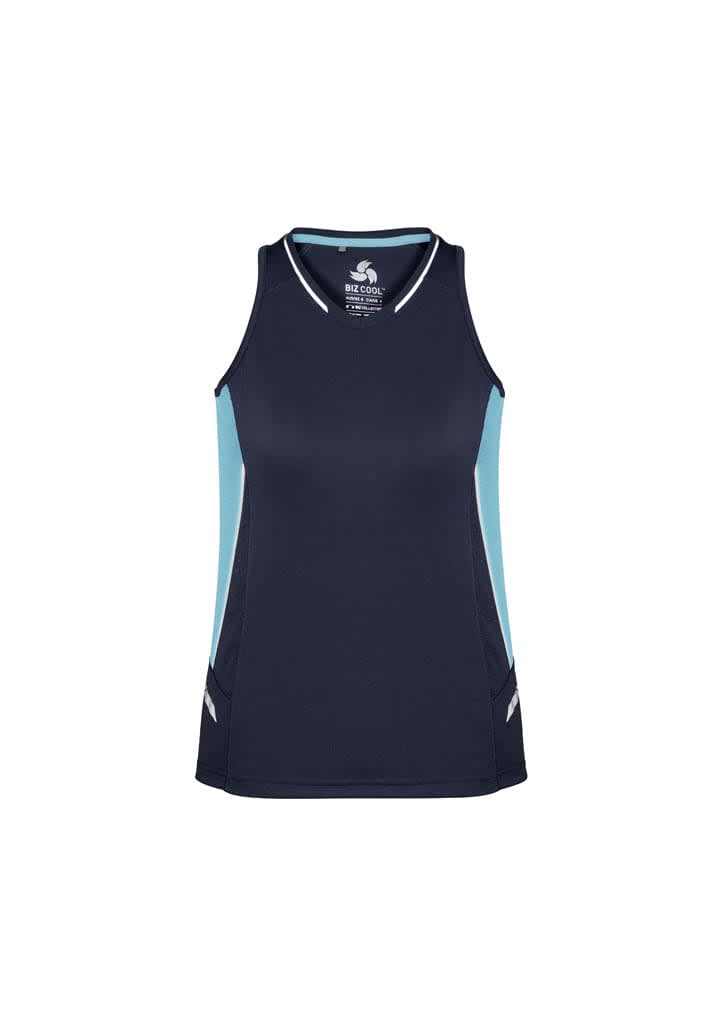 Womens Renegade Singlet - SG702L Image Navy/Sky/Silver
