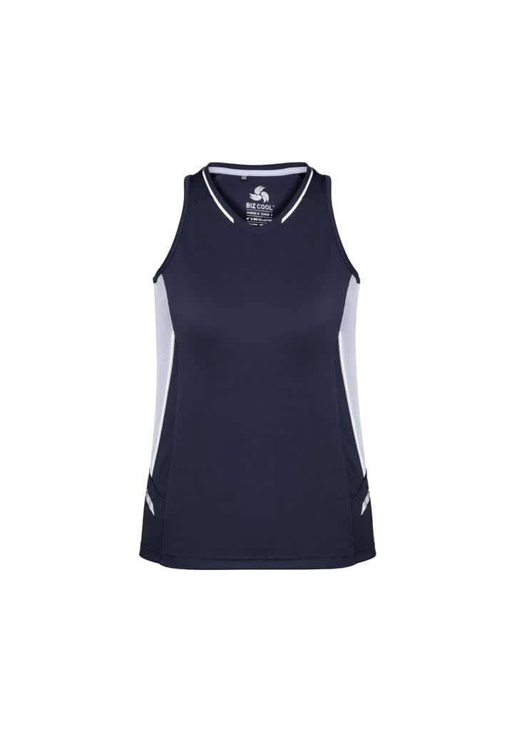Womens Renegade Singlet - SG702L Image Navy/White/Silver