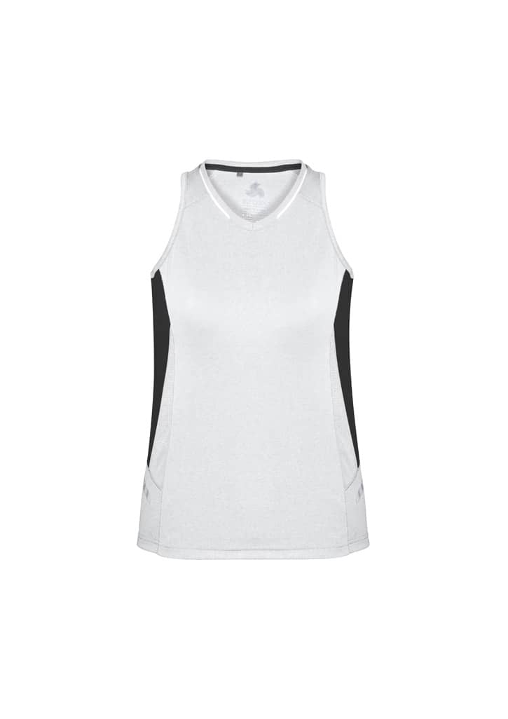 Womens Renegade Singlet - SG702L Image White/Black/Silver