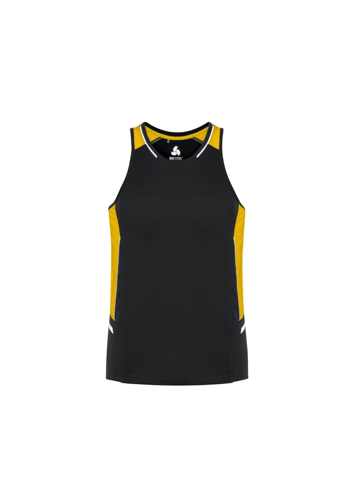 Mens Renegade Singlet - SG702M Image Black/Gold/Silver