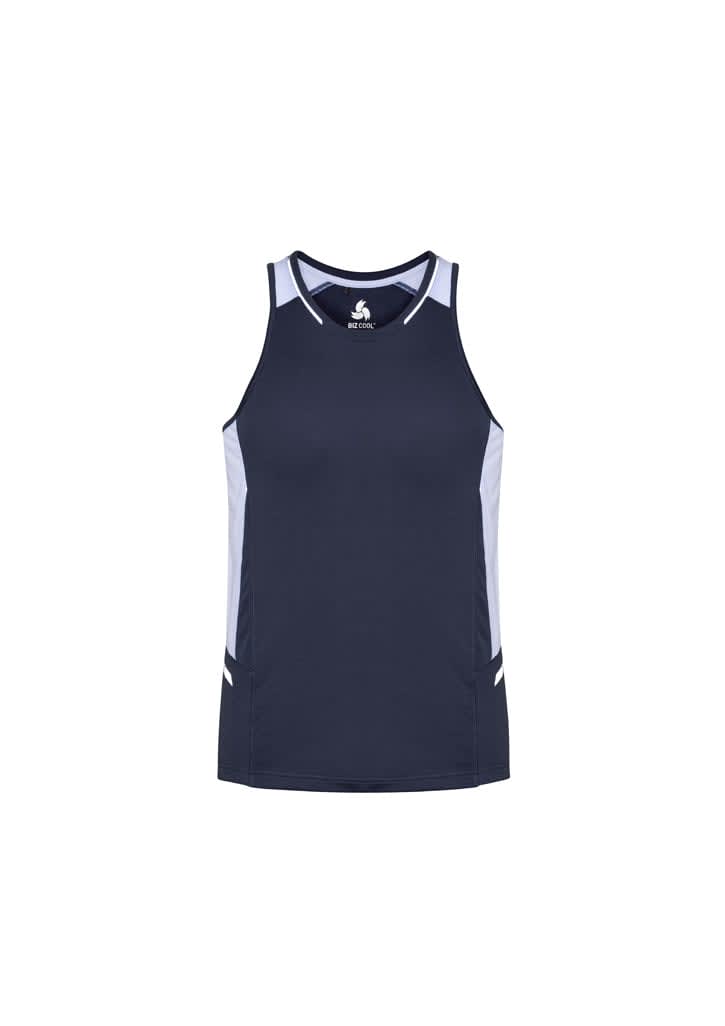 Mens Renegade Singlet - SG702M Image Navy/White/Silver