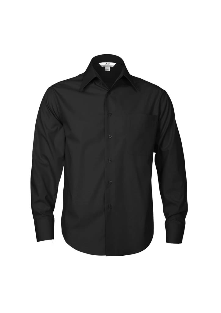Mens Metro Long Sleeve Shirt - SH714 Image Black