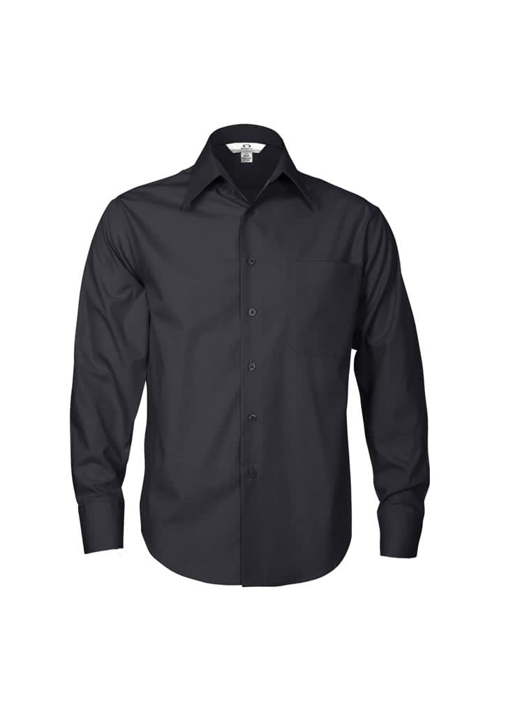 Mens Metro Long Sleeve Shirt - SH714 Image Charcoal