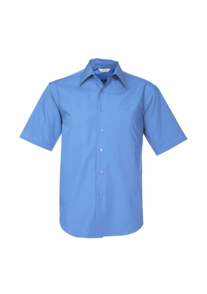 Mens Metro Short Sleeve Shirt - SH715 Image Mid Blue