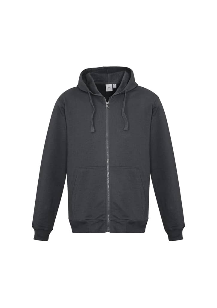 Mens Crew Zip Hoodie - SW762M Image Charcoal