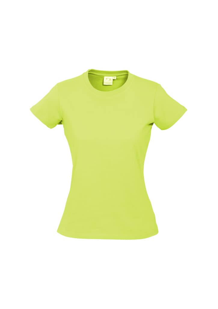Womens Ice Short Sleeve Tee - T10022 Image Fluoro Yellow/Lime