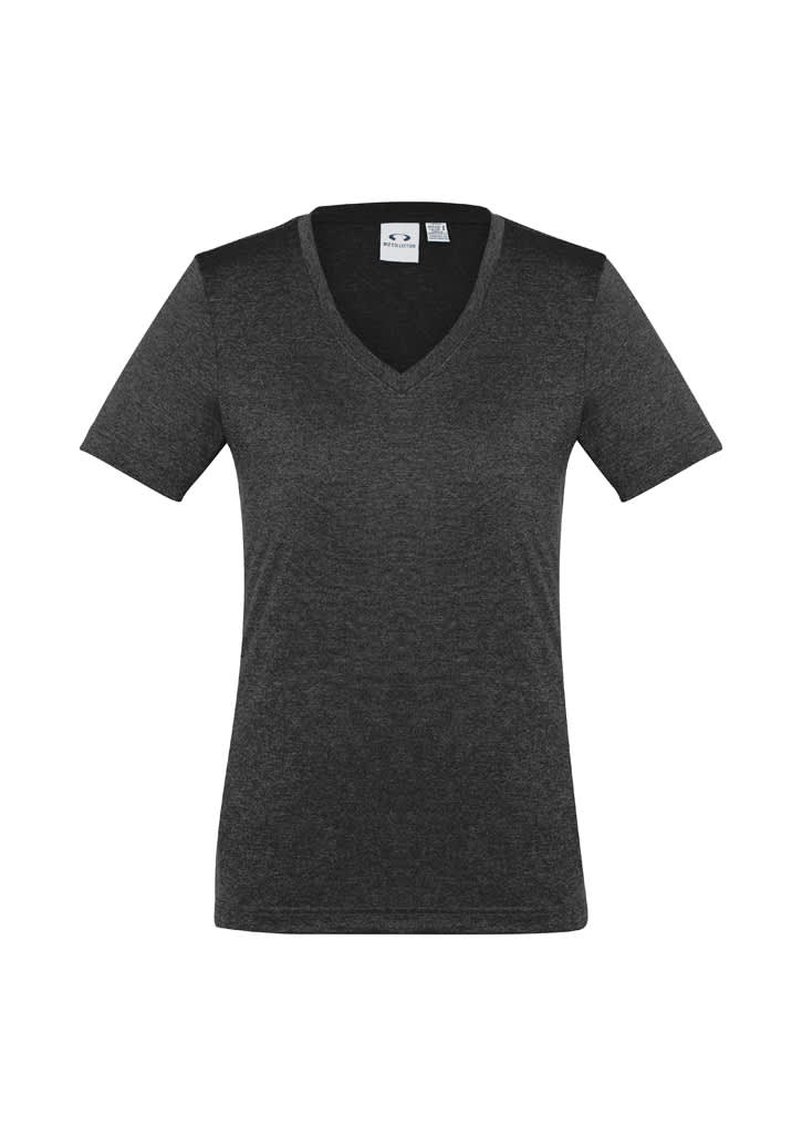 Womens Aero Short Sleeve Tee - T800LS Image Black Marle