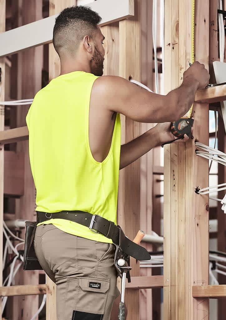 Mens Hi Vis Sleeveless Tee | Branded Tee  | Custom Tee NZ | Fashion Biz | Withers & Co